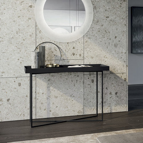 Consolle contemporanea - SLASH - Dall'Agnese - in rovere / in legno laccato opaco / in gres porcellanato
