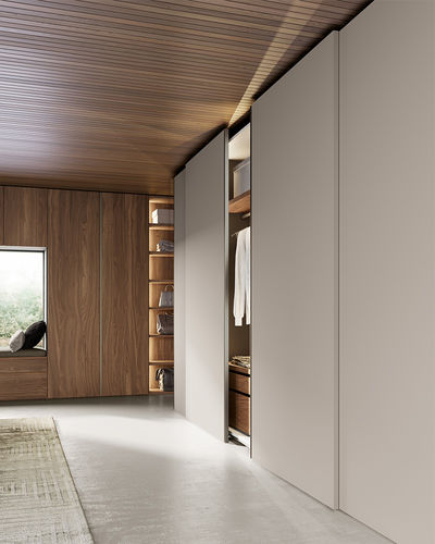 Armadio contemporaneo - NODO - Dall'Agnese - in rovere / in legno laccato brillante / in noce