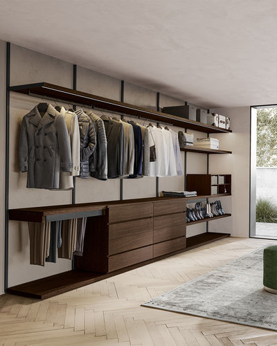 Cabina armadio contemporanea - EASY - Dall'Agnese - in legno laccato opaco / in metallo / con cassetti