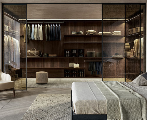 Cabina armadio ad angolo - PROJECT - Dall'Agnese - contemporanea / in legno laccato opaco / in vetro