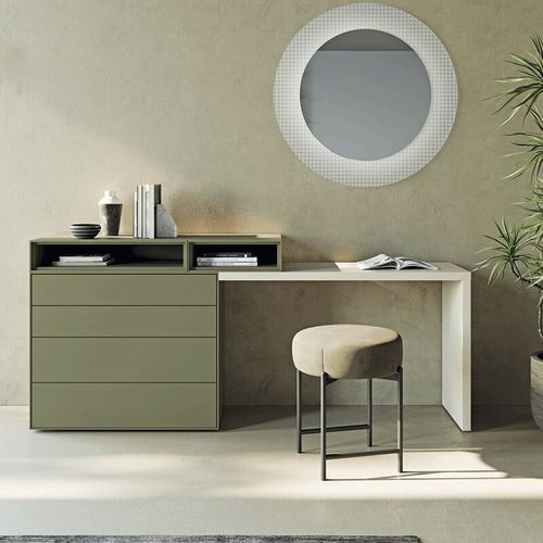 Scrivania da terra - MODULA - Dall'Agnese - contemporanea / in legno laccato / dritta
