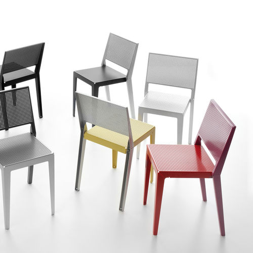 Sedia contemporanea - ABCHAIR  - Danese - da esterno / da interno / in alluminio
