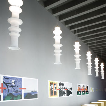 Lampada a sospensione - FALKLAND - Danese - in alluminio / in tessuto / contemporanea