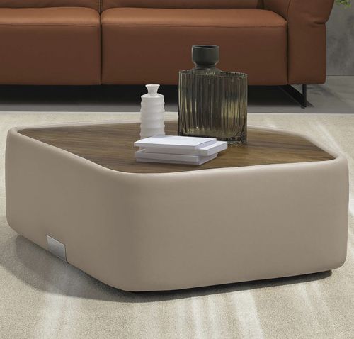 Tavolino basso contemporaneo - Nel - maxdivani - in legno / in pelle / in tessuto