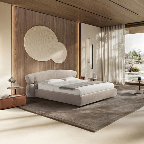 Letto matrimoniale - BonBon - maxdivani - contemporaneo / imbottito / con testiera