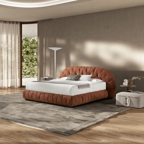 Letto matrimoniale - Globo - maxdivani - contemporaneo / imbottito / con testiera