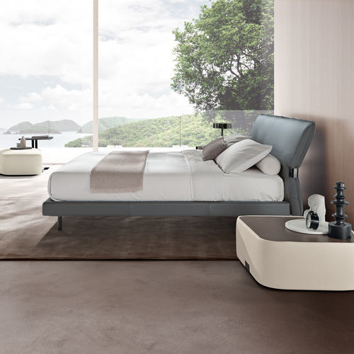 Letto matrimoniale - Nel - maxdivani - contemporaneo / imbottito / con testiera