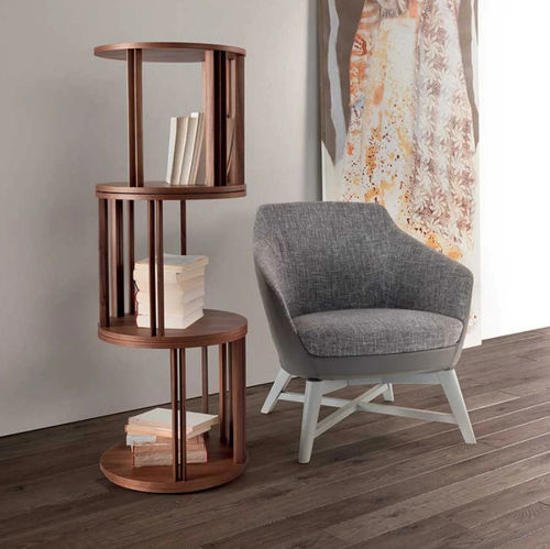 Poltrona contemporanea - LONDON - Pacini & Cappellini - in tessuto / in pelle / in frassino