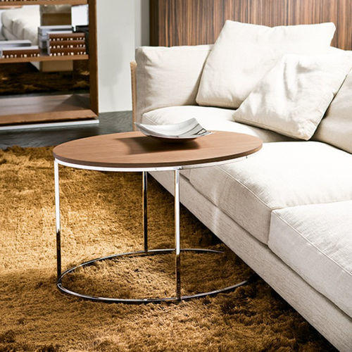 Tavolo d'appoggio contemporaneo - FLY - Pacini & Cappellini - in frassino / in vetro laccato / in metallo