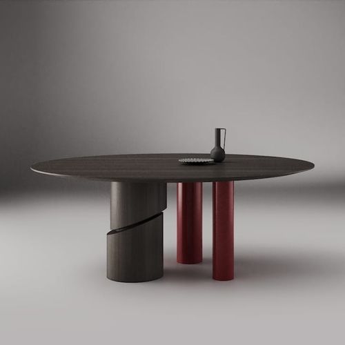 Tavolo da pranzo contemporaneo - GOEMON - Pacini & Cappellini - in frassino / impiallacciato in legno / in fibra di legno