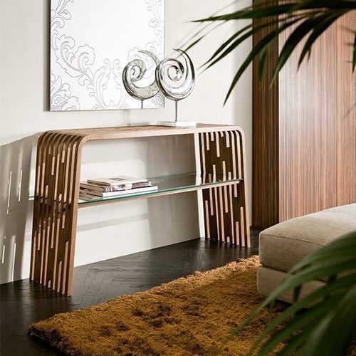 Consolle contemporanea - MILLERIGHE - Pacini & Cappellini - in legno massiccio / in frassino / in vetro