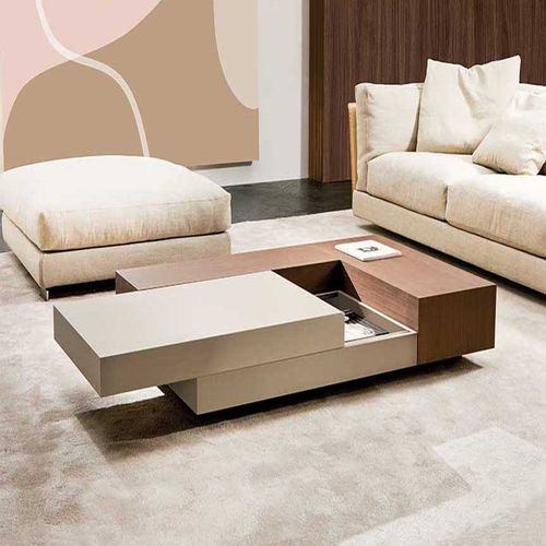 Tavolino basso contemporaneo - ATOLLO - Pacini & Cappellini - in frassino / impiallacciato in legno / in fibra di legno