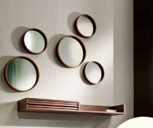 Specchio a muro - OBLÒ - Pacini & Cappellini - contemporaneo / rotondo / in legno laccato