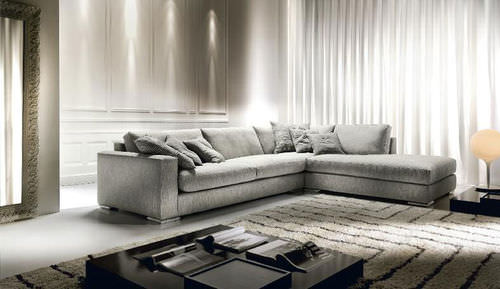 Divano modulare - MAX - Cava - contemporaneo / in tessuto / grigio
