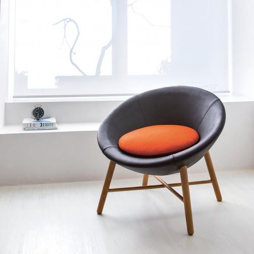 Poltrona contemporanea - COCOON : 1660 B95F - Cizeta - in tessuto / in faggio / in frassino