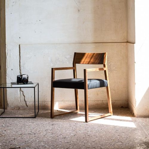Sedia contemporanea - LINEA : 1001 PO - Cizeta - da interno / in tessuto / in rovere