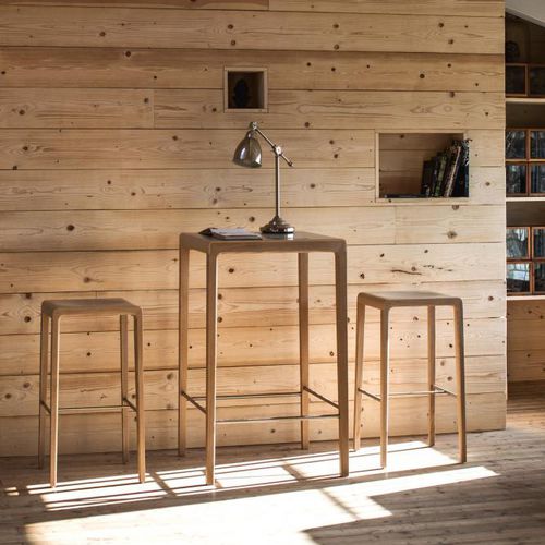 Tavolo alto contemporaneo - SURF : 2003 TA H110 - Cizeta - in rovere / in faggio / in legno compensato