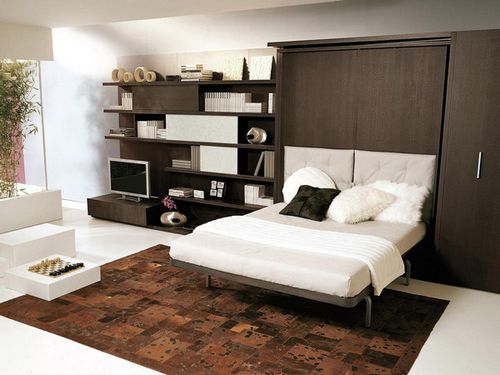 Letto a scomparsa - LGM 02 - Clei - matrimoniale / contemporaneo / imbottito
