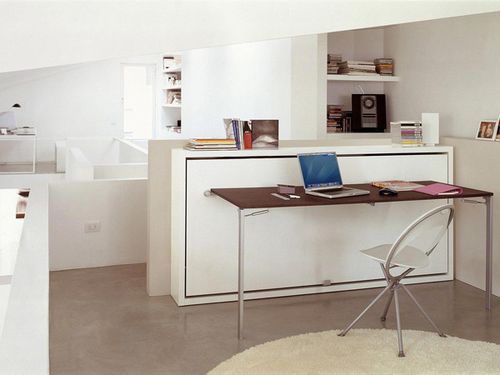 Letto a scomparsa - POPPI DESK - Clei - singolo / contemporaneo / in legno