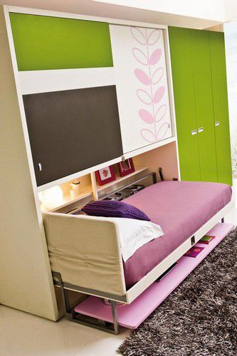 Letto a scomparsa - POPPIBOARD - Clei - singolo / contemporaneo / per bambini
