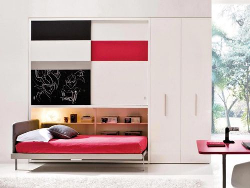 Letto a scomparsa - POPPIPONTE - Clei - singolo / contemporaneo / per bambini (unisex)
