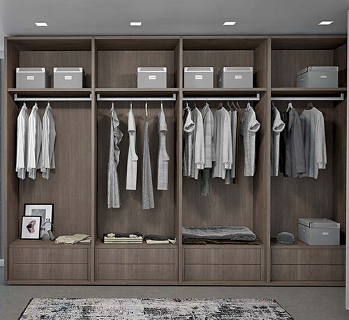 Cabina armadio contemporanea - START - Clever - in legno laccato / con cassetti / bianca
