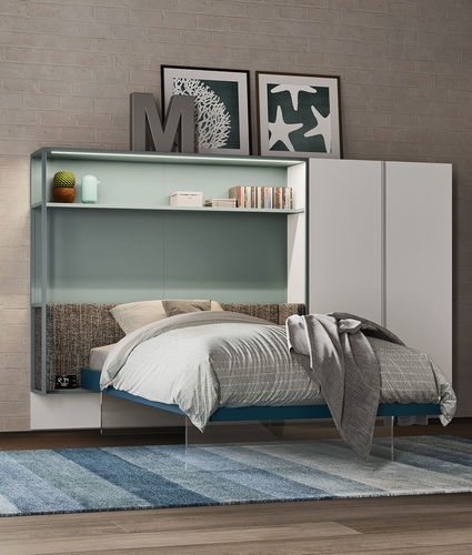 Cameretta bianca - start t02 - Clever - blu / grigia / in legno