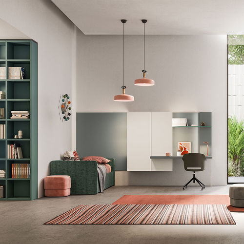 Cameretta bianca - Start t05 - Clever - grigia / rosa / in melaminico