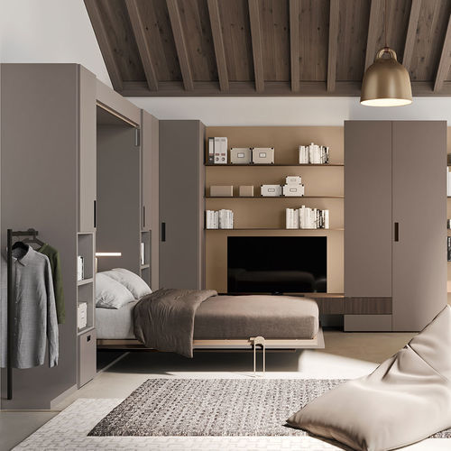 Letto a scomparsa - Ima - Clever - matrimoniale / contemporaneo / con testiera imbottita