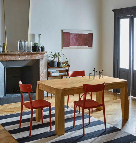 Tavolo da pranzo classico - SLASH - Colico - in rovere / con supporto in quercia / rettangolare