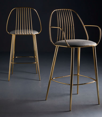 Sedia alta contemporanea - EXCLUSIVE : WAIYA.P.SS - Colico - da interno / in tessuto / in acciaio cromato
