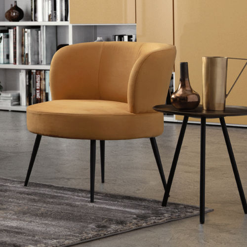 Poltrona contemporanea - ANNIE   - ColombiniCasa - in pelle / in tessuto / in legno
