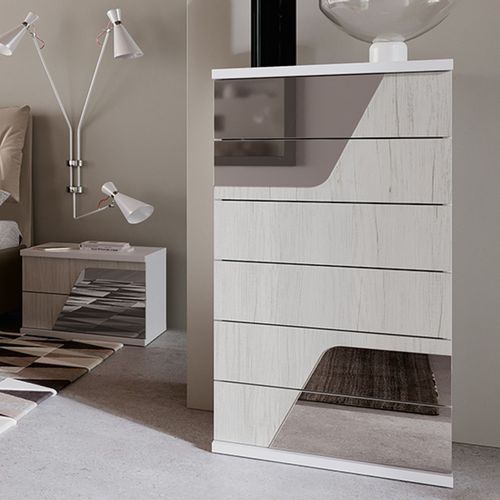 Cassettiera contemporanea - VOLO OBLIQUA   - ColombiniCasa - in legno laccato / beige