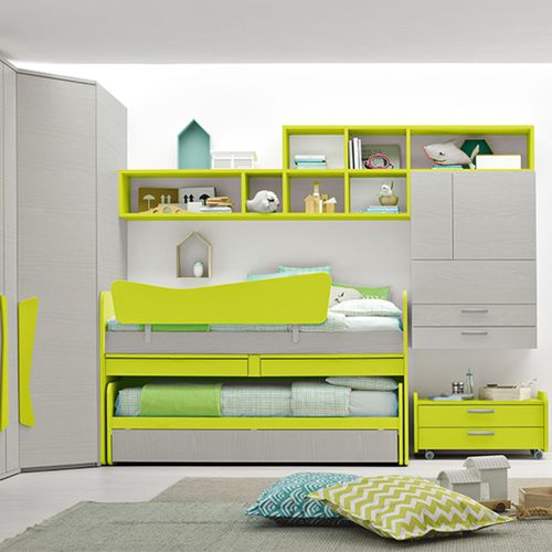 Cameretta verde per bambino - GOLF C110   - ColombiniCasa - in legno laccato / unisex