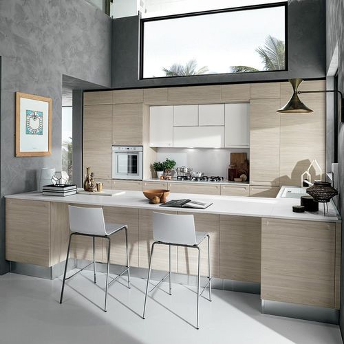 Cucina contemporanea - ISLA - ColombiniCasa - polimerica / con isola / a L