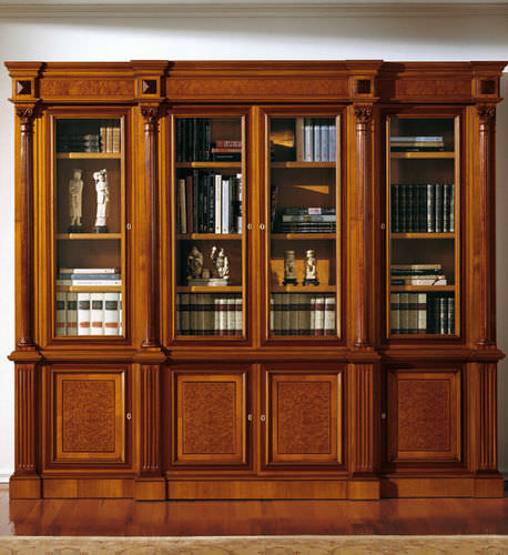 Libreria in stile - 336 - Colombo Mobili - in legno / vetrata
