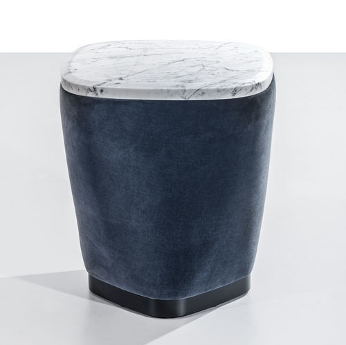 Comodino contemporaneo - Twist - Colunex - in marmo / con supporto tessuto / quadrato