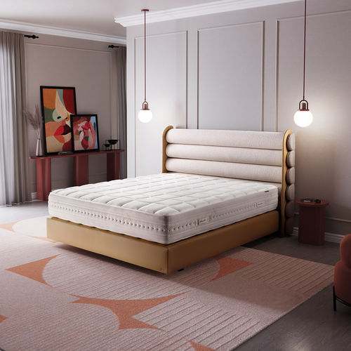 Testiera per letto matrimoniale - Valentina - Colunex - contemporanea / in tessuto / beige