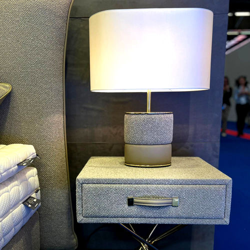 Lampada da comodino - Glam  - Colunex - in metallo / in tessuto / contemporanea