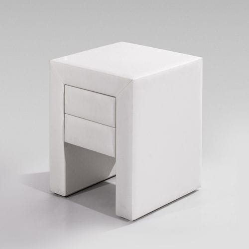 Comodino contemporaneo - U 40 - Colunex - in tessuto / in marmo / con supporto tessuto