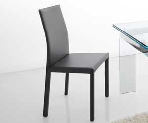 Sedia contemporanea - ROMINA - Compar - in pelle / per uso residenziale / senza braccioli