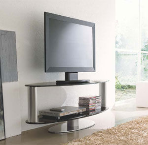 Mobile porta TV contemporaneo - ZEN - Compar - girevole / in vetro