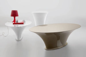 Tavolino basso contemporaneo - BOAT - Compar - in poliuretano / rotondo / per uso residenziale