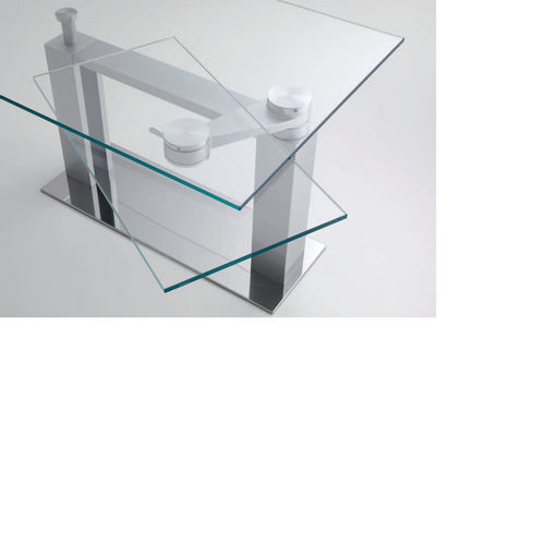 Tavolo contemporaneo - QUADRO - Compar - in vetro / rettangolare / allungabile
