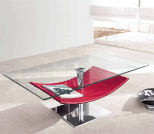 Tavolino basso contemporaneo - LOOK - Compar - in vetro / quadrato / per uso residenziale