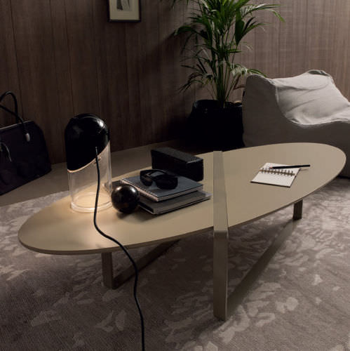 Tavolino basso contemporaneo - SMART - Compar - in legno laccato / rotondo / per uso residenziale