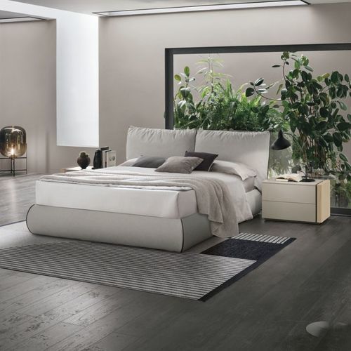 Letto matrimoniale - SOGNO - TOMASELLA INDUSTRIA MOBILI - contemporaneo / imbottito / con testiera