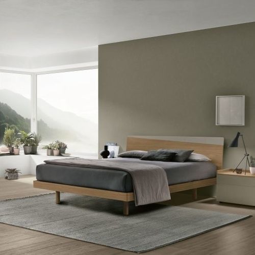 Letto matrimoniale - CHARLIE - TOMASELLA INDUSTRIA MOBILI - contemporaneo / con testiera / con base contenitore