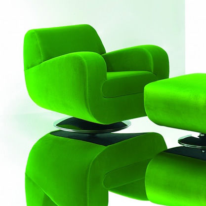 Poltrona visitatore contemporanea - BUBBA - Concepta - in pelle / in tessuto / contract
