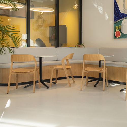 Sedia contemporanea - Mixis RS - Crassevig - da interno / in legno massiccio / in compensato stampato